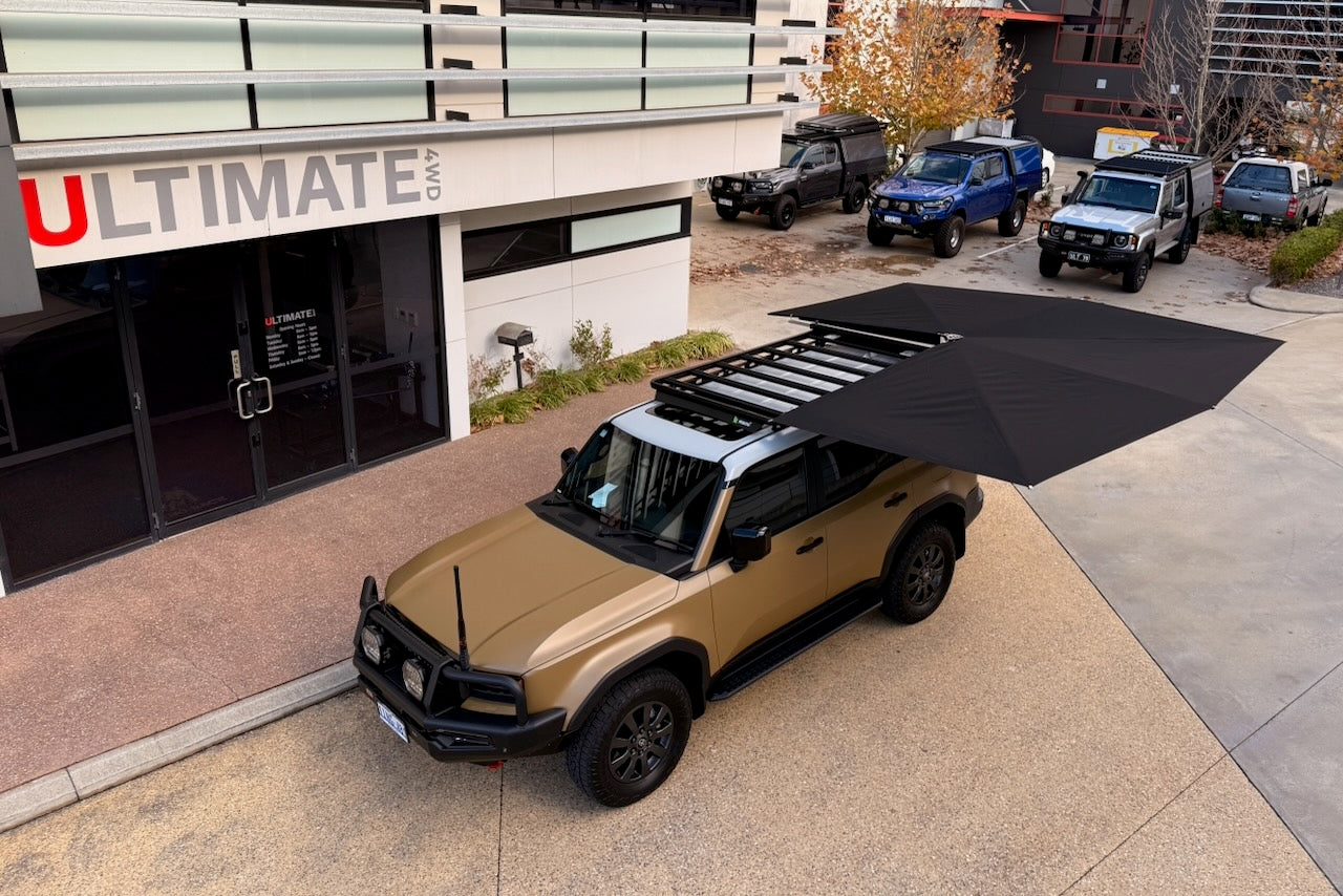 Toyota Prado 250 Wedgetail Roof Rack and Clevershade 270 Awning