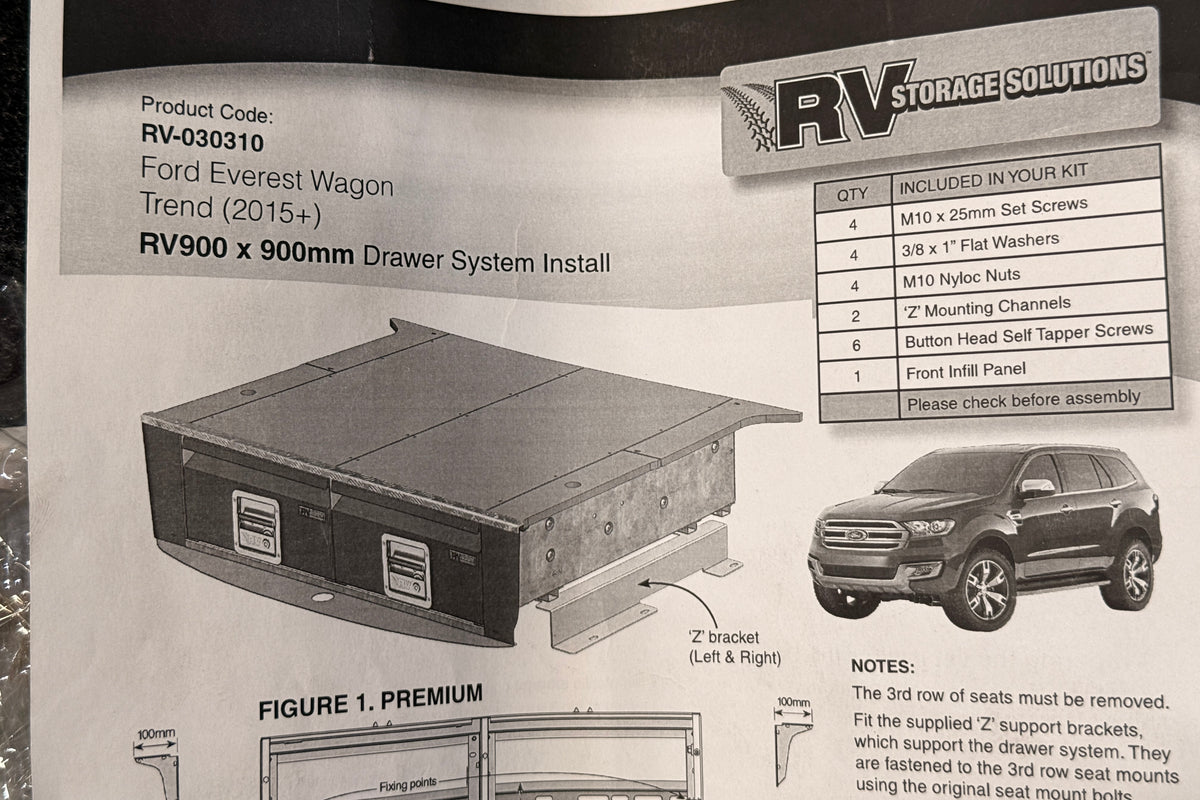 RV Storage Solutions Drawer System Ford Everest 2015-2021