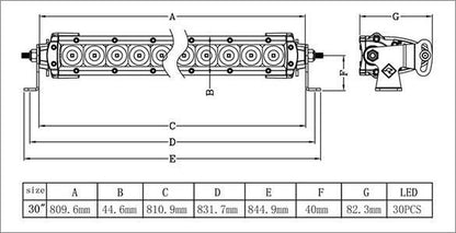 Lightforce 30" Single Row LED Light Bar